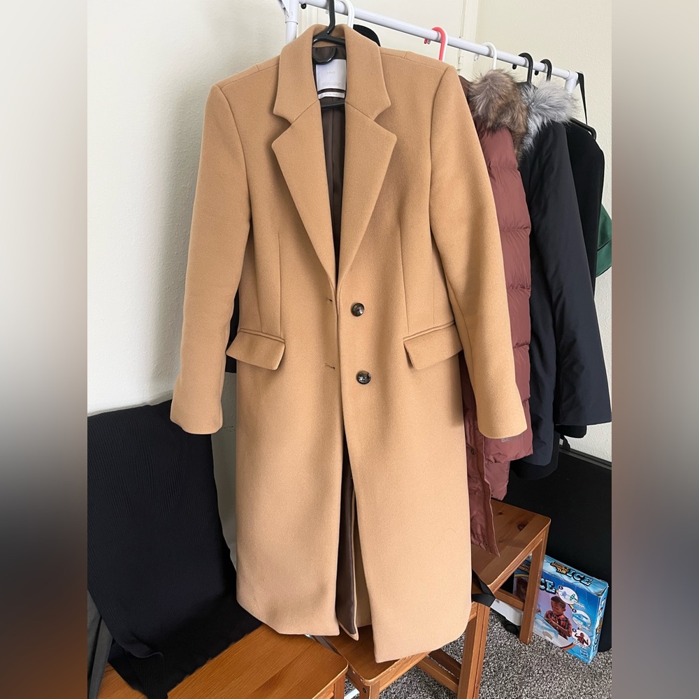 MANGO Women's Virgin Wool Midi-Coat